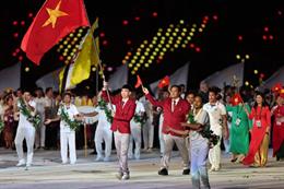 Hai VĐV được chọn cầm cờ cho Đoàn Thể thao Việt Nam tại SEA Games 33